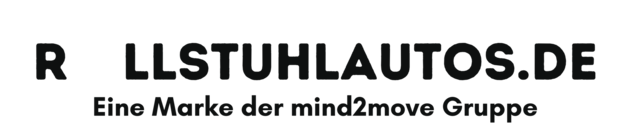 Logo von Rollstuhlautos.de - mit Schriftzug "Eine Marke der mind2move-Gruppe